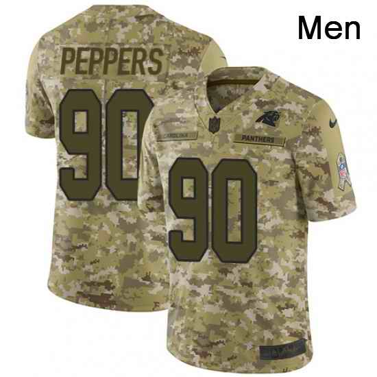 Mens Nike Carolina Panthers 90 Julius Peppers Limited Camo 2018 Salute to Service NFL Jersey